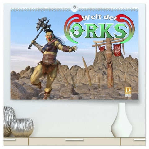 Welt der Orks (hochwertiger Premium Wandkalender 2027 DIN A2 quer), Kunstdruck in Hochglanz