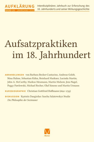 Aufsatzpraktiken im 18. Jahrhundert