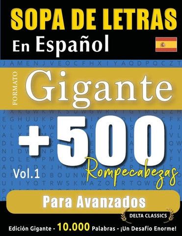 SOPA DE LETRAS EN ESPAÑOL FORMATO GIGANTE