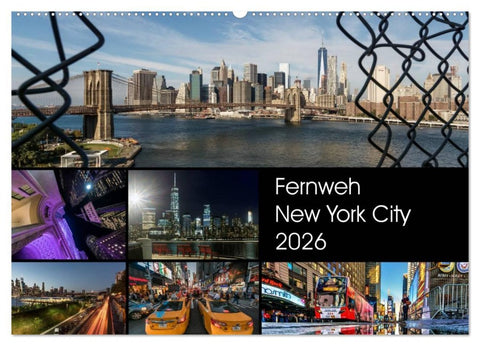 Fernweh New York City (Wandkalender 2026 DIN A2 quer), CALVENDO Monatskalender