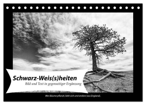Schwarz-Weis(s)heiten (Tischkalender 2027 DIN A5 quer), CALVENDO Monatskalender