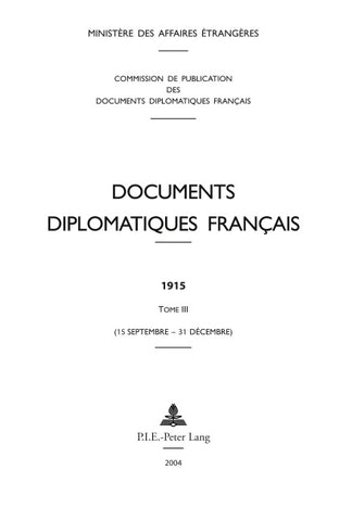 Documents diplomatiques français