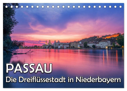Passau - Die Dreiflüssestadt (Tischkalender 2027 DIN A5 quer), CALVENDO Monatskalender