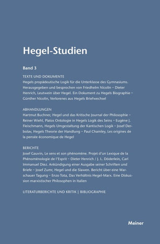 Hegel-Studien Band 3