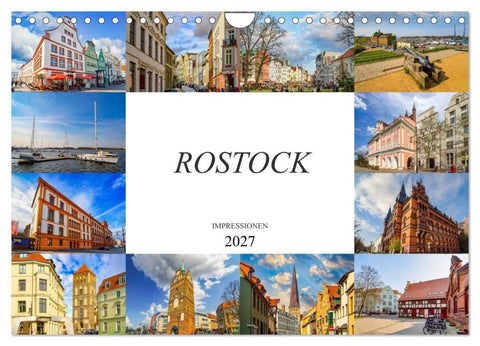 Rostock Impressionen (Wandkalender 2027 DIN A4 quer), CALVENDO Monatskalender