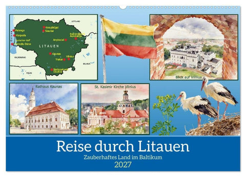 Reise durch Litauen (Wandkalender 2027 DIN A2 quer), CALVENDO Monatskalender