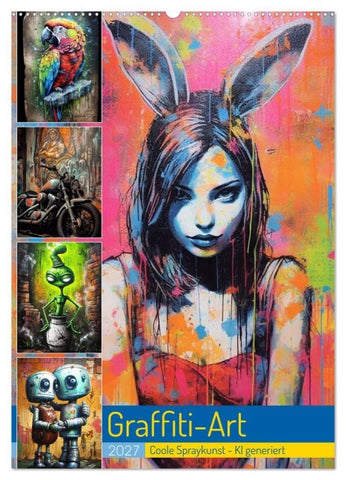 Graffiti Art (Wandkalender 2027 DIN A2 hoch), CALVENDO Monatskalender