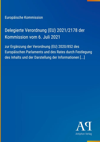 Delegierte Verordnung (EU) 2021/2178 der Kommission vom 6. Juli 2021