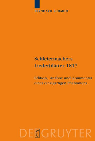 Schleiermachers Liederblätter 1817
