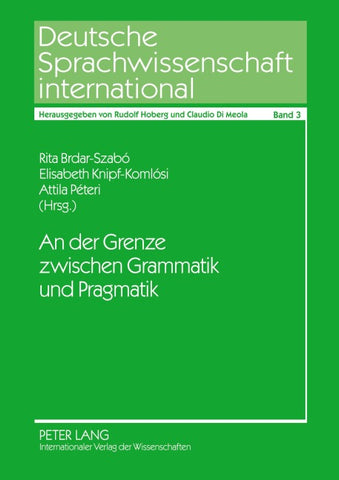 An der Grenze zwischen Grammatik und Pragmatik