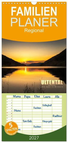 Familienplaner 2027 - Ultental - Ein Jahr in Bildern mit 5 Spalten (Wandkalender, 21 x 45 cm) CALVENDO