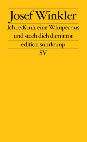 Ich reiß mir eine Wimper aus und stech dich damit tot
