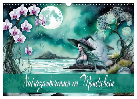 Naturzauberinnen im Mondschein (Wandkalender 2027 DIN A3 quer), CALVENDO Monatskalender