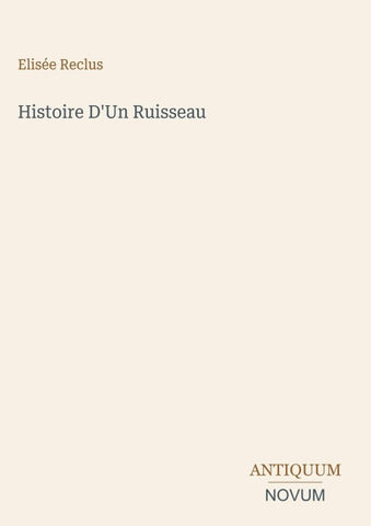 Histoire D'Un Ruisseau