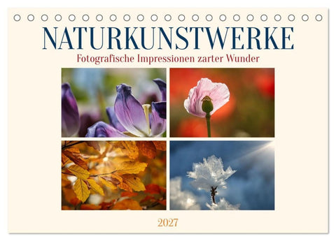 Naturkunstwerke (Tischkalender 2027 DIN A5 quer), CALVENDO Monatskalender