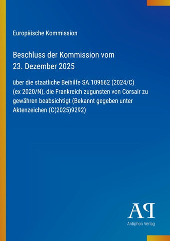 Beschluss der Kommission vom 23. Dezember 2025