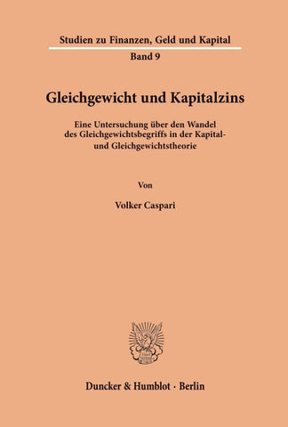 Gleichgewicht und Kapitalzins.