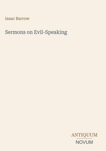 Sermons on Evil-Speaking