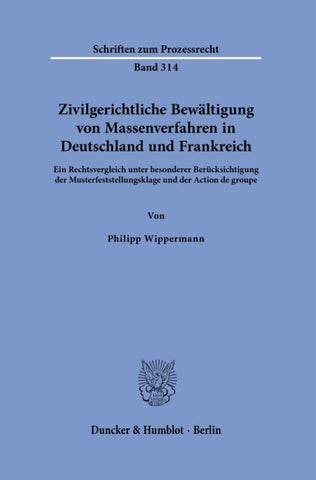 Zivilgerichtliche Bewältigung von Massenverfahren in Deutschland und Frankreich