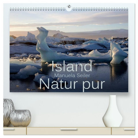 Island Natur pur (hochwertiger Premium Wandkalender 2026 DIN A2 quer), Kunstdruck in Hochglanz