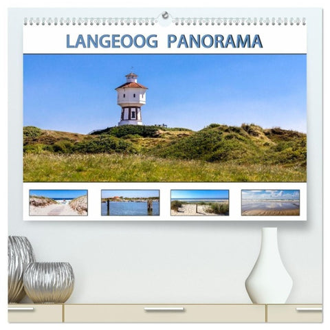 LANGEOOG PANORAMA (hochwertiger Premium Wandkalender 2027 DIN A2 quer), Kunstdruck in Hochglanz
