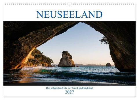 Neuseeland - Die schönsten Orte der Nord- und Südinsel (Wandkalender 2027 DIN A2 quer), CALVENDO Monatskalender