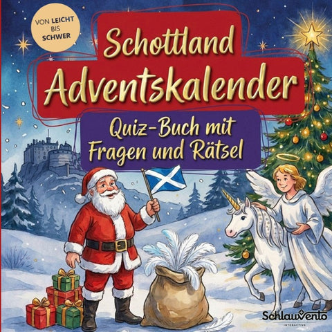 Schottland-Adventskalender: Quiz-Buch mit Fragen und Rätsel