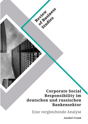 Corporate Social Responsibility im deutschen und russischen Bankensektor