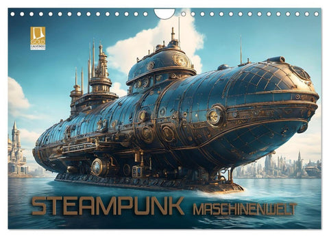Steampunk Maschinenwelt (Wandkalender 2026 DIN A4 quer), CALVENDO Monatskalender