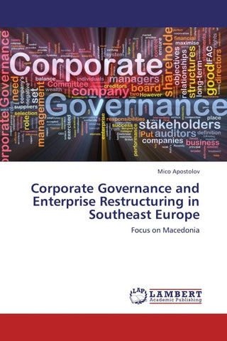 Corporate Governance and Enterprise Restructuring in Southeast Europe