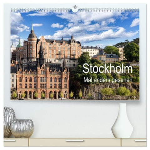 Stockholm - Mal anders gesehen (hochwertiger Premium Wandkalender 2027 DIN A2 quer), Kunstdruck in Hochglanz