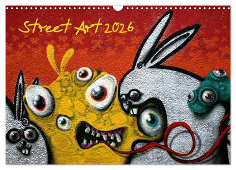 Street-Art 2026 / CH-Version (Wandkalender 2026 DIN A3 quer), CALVENDO Monatskalender