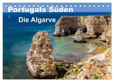 Portugals Süden - Die Algarve (Tischkalender 2027 DIN A5 quer), CALVENDO Monatskalender