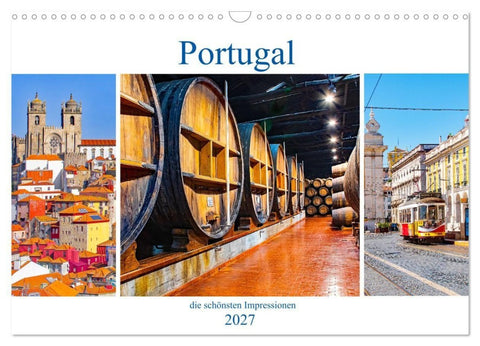 Portugal - die schönsten Impressionen (Wandkalender 2027 DIN A3 quer), CALVENDO Monatskalender