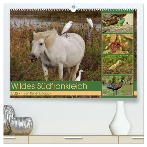 Wildes Südfrankreich (hochwertiger Premium Wandkalender 2027 DIN A2 quer), Kunstdruck in Hochglanz