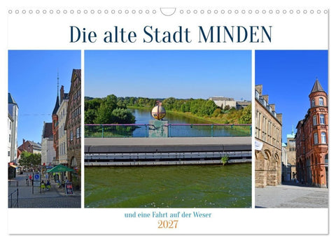 Die alte Stadt MINDEN (Wandkalender 2027 DIN A3 quer), CALVENDO Monatskalender