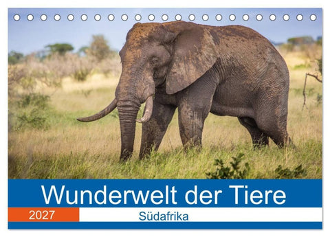 Wunderwelt der Tiere - Südafrika (Tischkalender 2027 DIN A5 quer), CALVENDO Monatskalender
