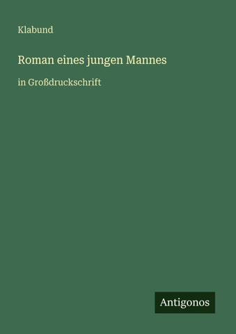 Roman eines jungen Mannes