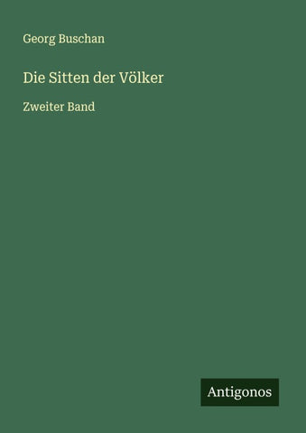Die Sitten der Völker