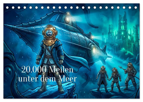 20.000 Meilen unter dem Meer (Tischkalender 2027 DIN A5 quer), CALVENDO Monatskalender