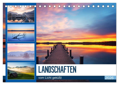 Landschaften vom Licht geküßt (Tischkalender 2026 DIN A5 quer), CALVENDO Monatskalender