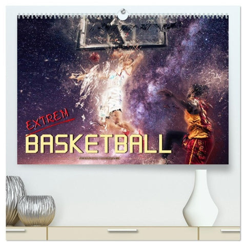 Basketball extrem (hochwertiger Premium Wandkalender 2027 DIN A2 quer), Kunstdruck in Hochglanz