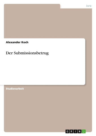 Der Submissionsbetrug