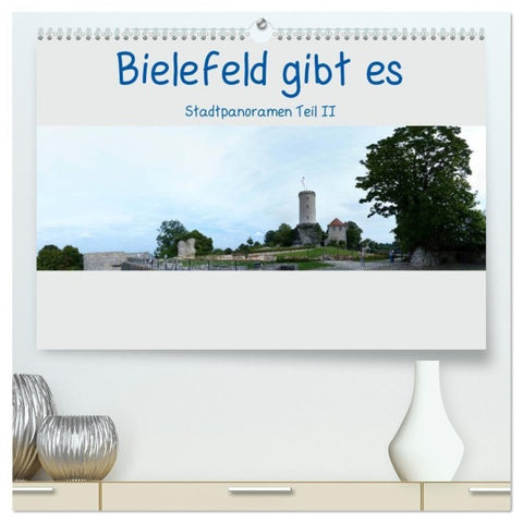 Bielefeld gibt es! Stadtpanoramen Teil 2 (hochwertiger Premium Wandkalender 2027 DIN A2 quer), Kunstdruck in Hochglanz