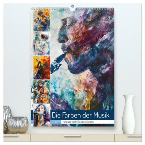 Die Farben der Musik (hochwertiger Premium Wandkalender 2027 DIN A2 hoch), Kunstdruck in Hochglanz