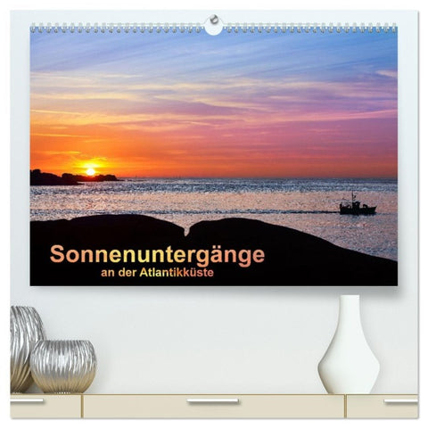 Sonnenuntergänge an der Atlantikküste (hochwertiger Premium Wandkalender 2026 DIN A2 quer), Kunstdruck in Hochglanz