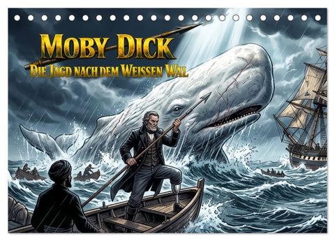 Moby-Dick – Die Jagd nach dem weißen Wal (Tischkalender 2027 DIN A5 quer), CALVENDO Monatskalender