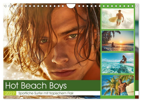 Hot Beach Boys (Wandkalender 2027 DIN A4 quer), CALVENDO Monatskalender