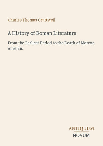 A History of Roman Literature