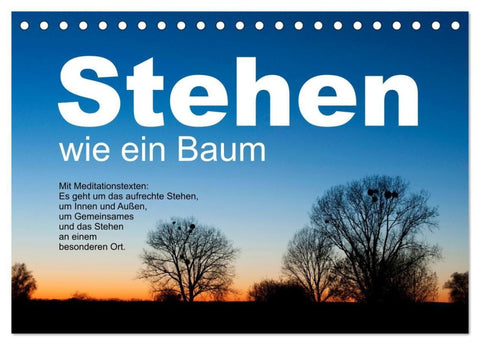 Stehen wie ein Baum (Tischkalender 2027 DIN A5 quer), CALVENDO Monatskalender